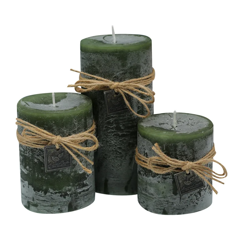 ShiYan pillar paraffin candle bamboo modeling luxury candles customized fragrance paraffin wax candle