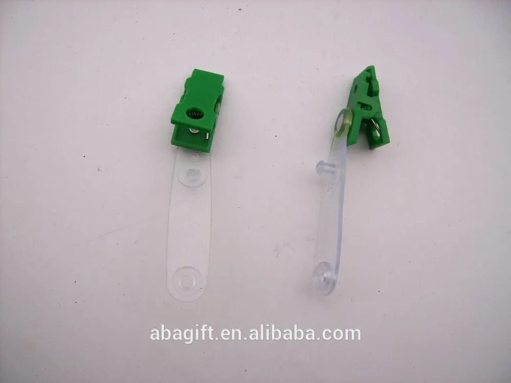 Plastic Crocodile id Badge Clips for ID Card name Badge Holders and Suspender Clip