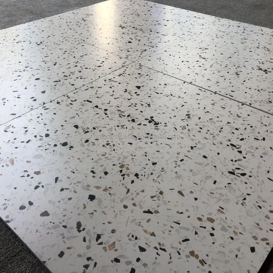 Terrazzo decor tile 600x600 Terrazzo floor tiles 24`x24`Showroom Terrazzo porcelain tile for economic use