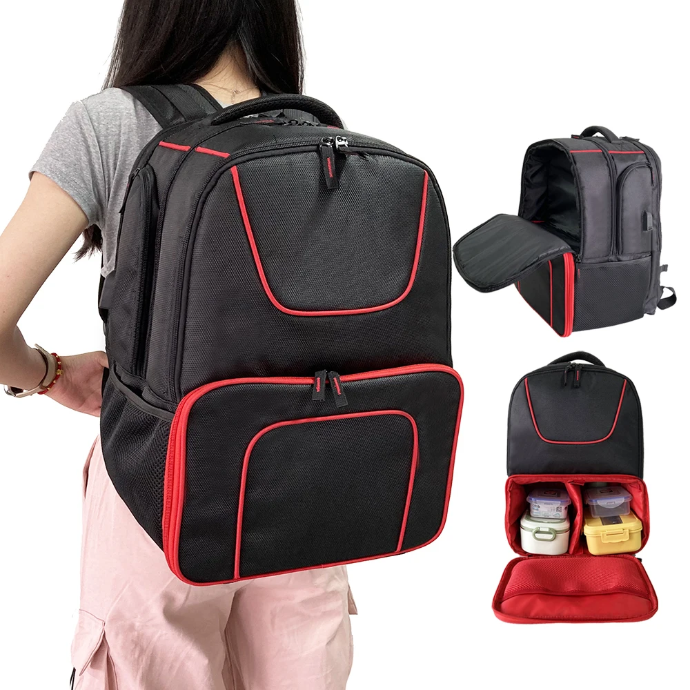 2023 New Alibaba Hot sale Polyester Water-proof Custom Oxford Insulated Fitness Waterproof Cooler Lunch Meal Prep Backpack
