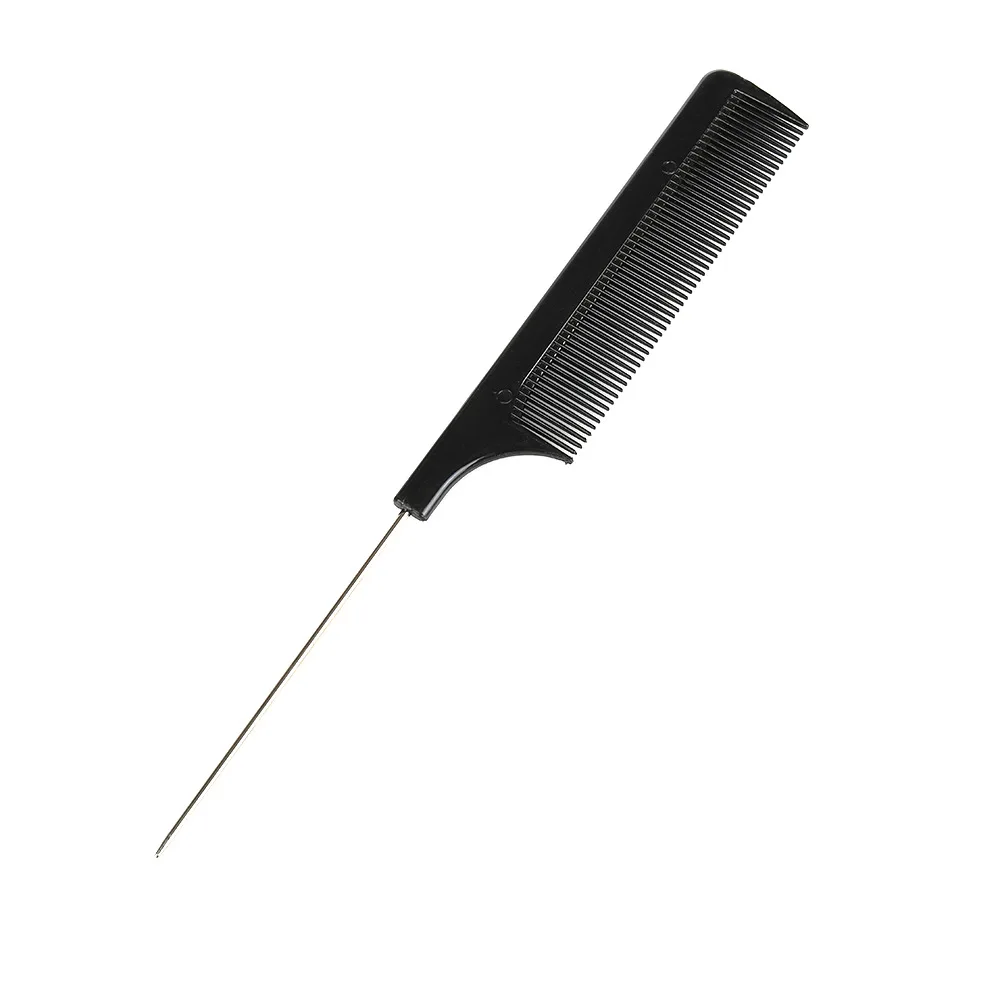 Wholesale anti static plastic parting hair comb salon baber rat tail comb custom logo braiding comb