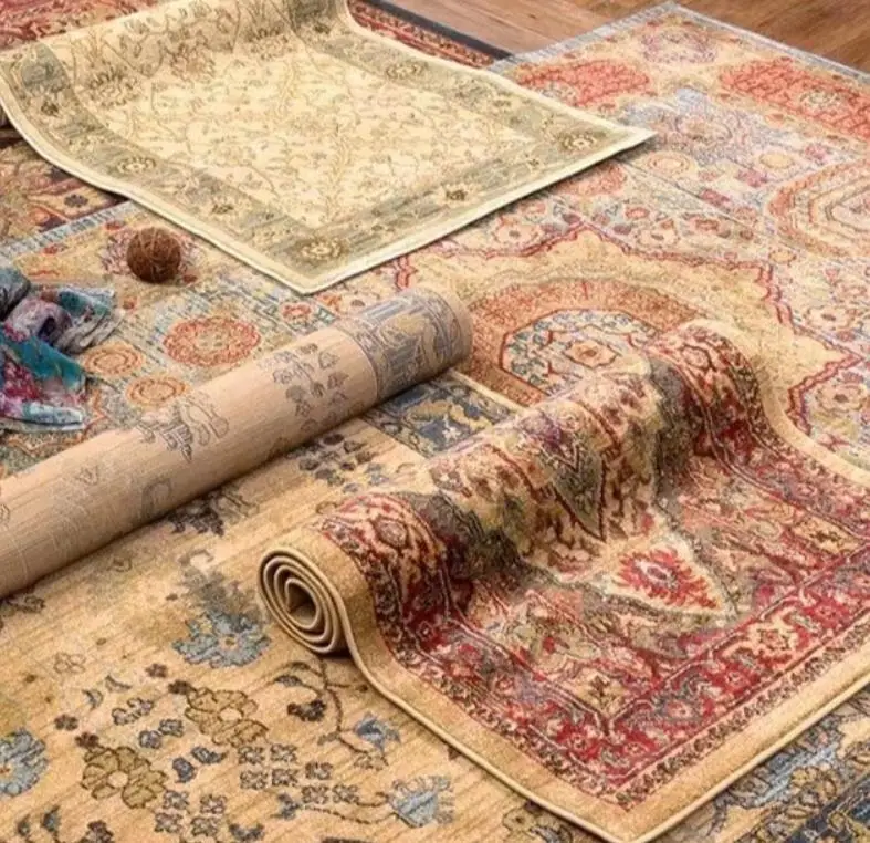 Carpet washed imitation cashmere thick carpet living room bedroom national wind mat