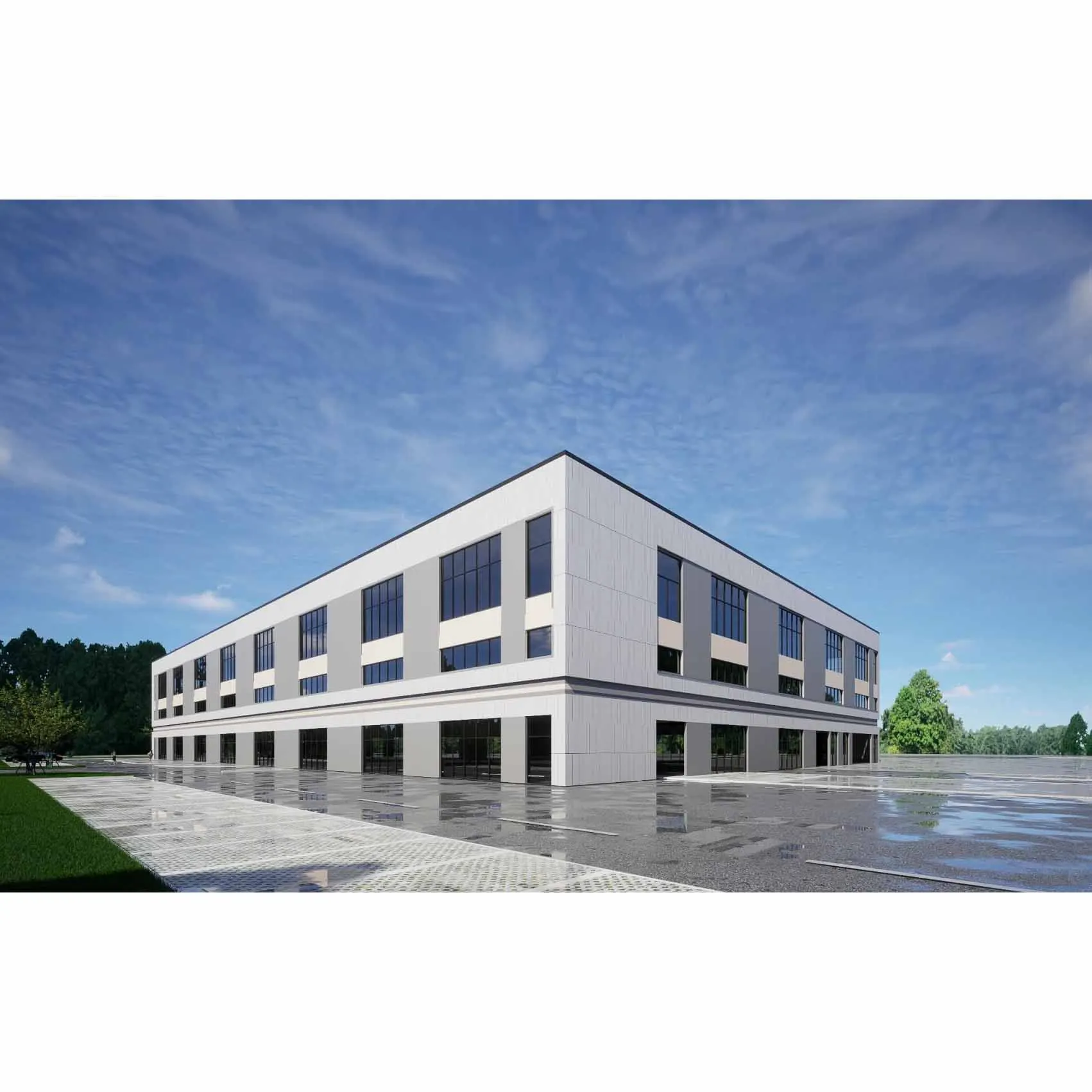 Modern Metal Prefabrication Workshop Steel Structures Warehouse Office Building House Stylish Steel Structure Building Materials