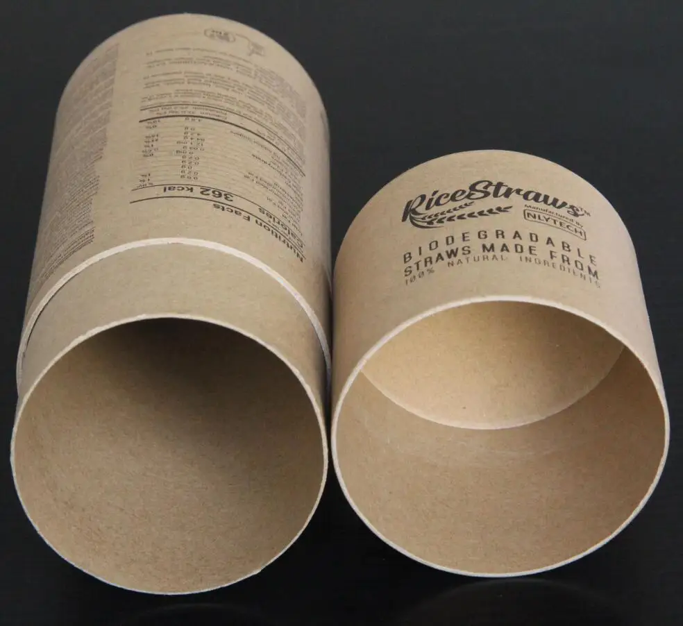 Custom Round Paper Tube Kraft Brown eco friendly food custom size printing
