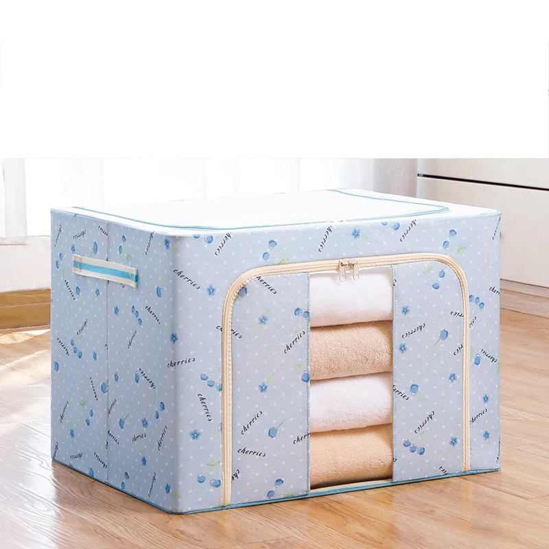 Large Foldable Clothes Container Cloth Fabric Storage Boxes&bins with Lids Great for Organizers Bedroom Closet Living Room
