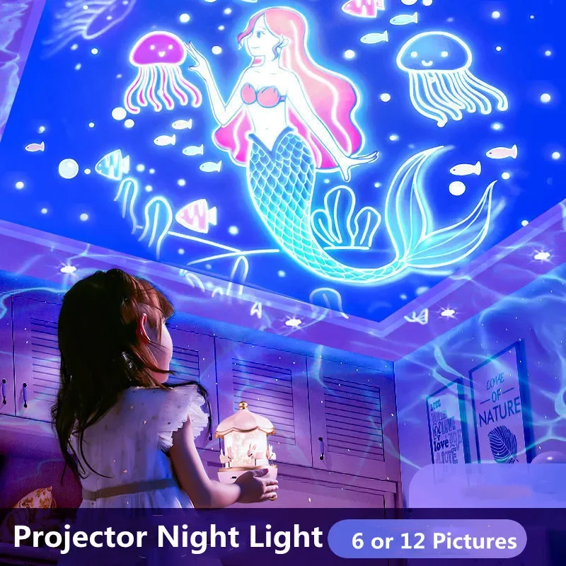 Kids Gift Projector Night Light Rechargeable 360 Adjustable Design Bedroom Nebula Galaxy Projector Lights Christmas Birthday