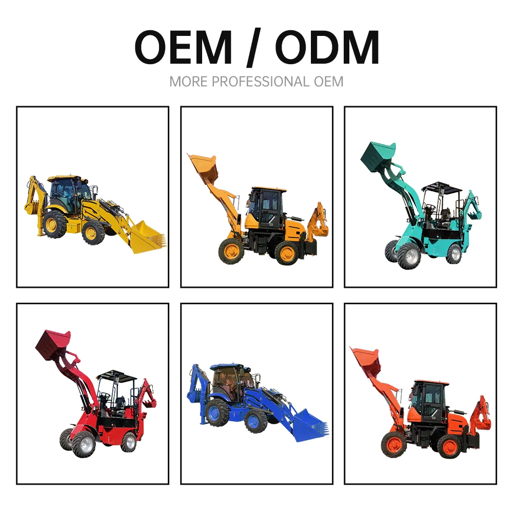 China Factory 4x4 Micro Backhoe Loader Excavator Mini Front End Loader with Eight Leg and Hydraulic Pilot
