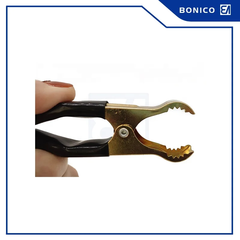 Зажим с латунным покрытием и изолятором зубьев, 50 А, 80 мм