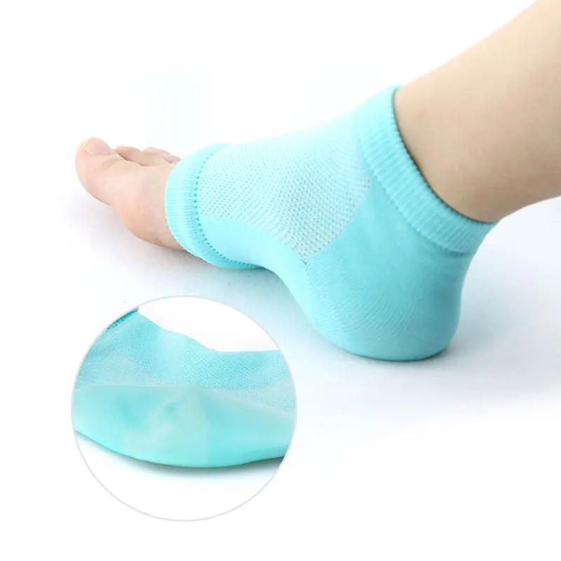Hot Selling Soft Cotton Prevent From Cracked Heel Spa silicone Gel Moisturizing Heel Socks