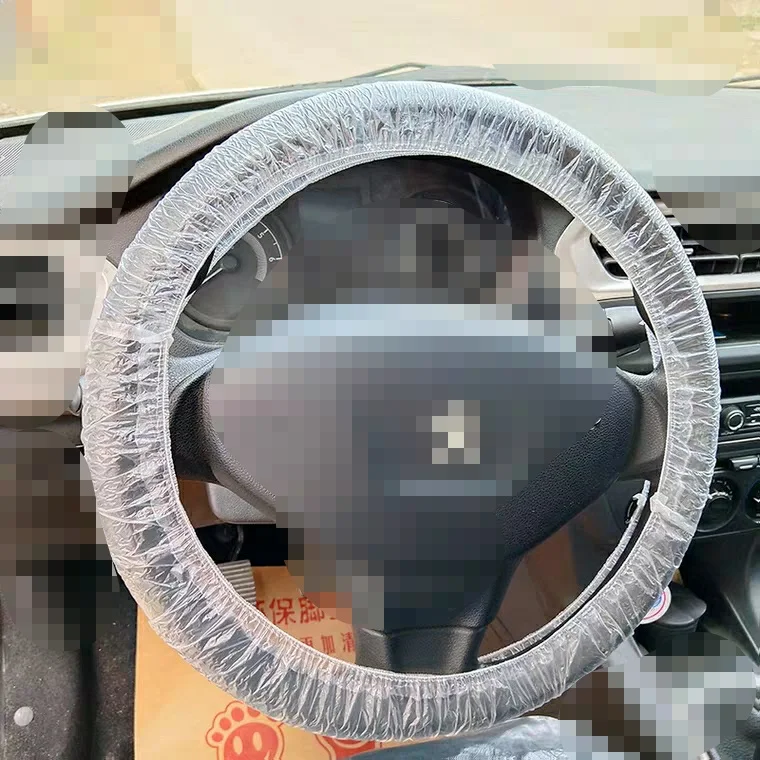 Прозрачная Автомобильная одноразовая защитная пластиковая пленка для рулевого колеса