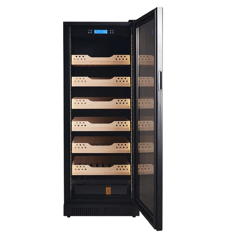 Multi-function Display 320L Cigar Humidor Cabinet Cedar Wood Cigar Humidor Cooler