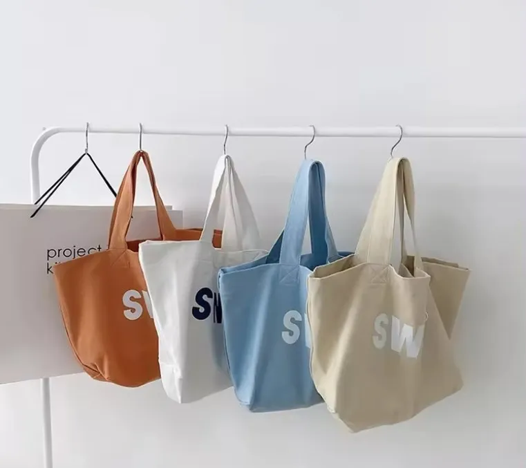 Environment-friendly Factory Foldable 12oz Shopper Bag Blank Cotton Canvas Large Custom Tote Shopping Bag
