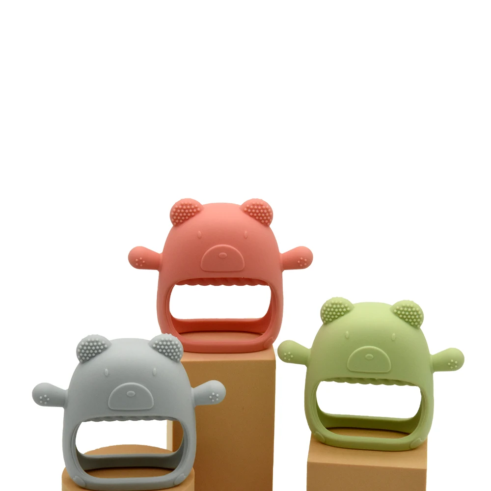 Chinese Manufacturers Baby Teething Toys Silicone Gloves Prevent Falling Teethers Meet Sucking Needs