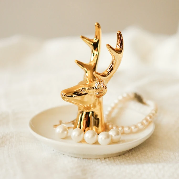 Ring Holder Jewelry Holder for Women Jewelry Dish Engagement Wedding Rings Display Holder Stand Trinket Trays Home Room Decor