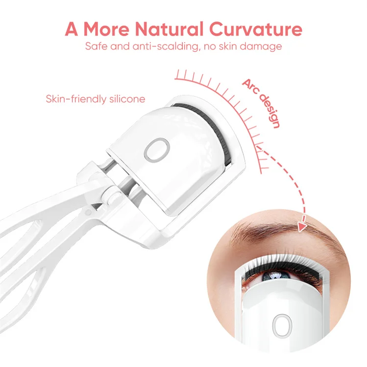 Good Sale Usb Rechargeable Quick Natural Curling Eye Lashes Long Lasting 2 Heating Modes Electrical Heated Eyelash Curler