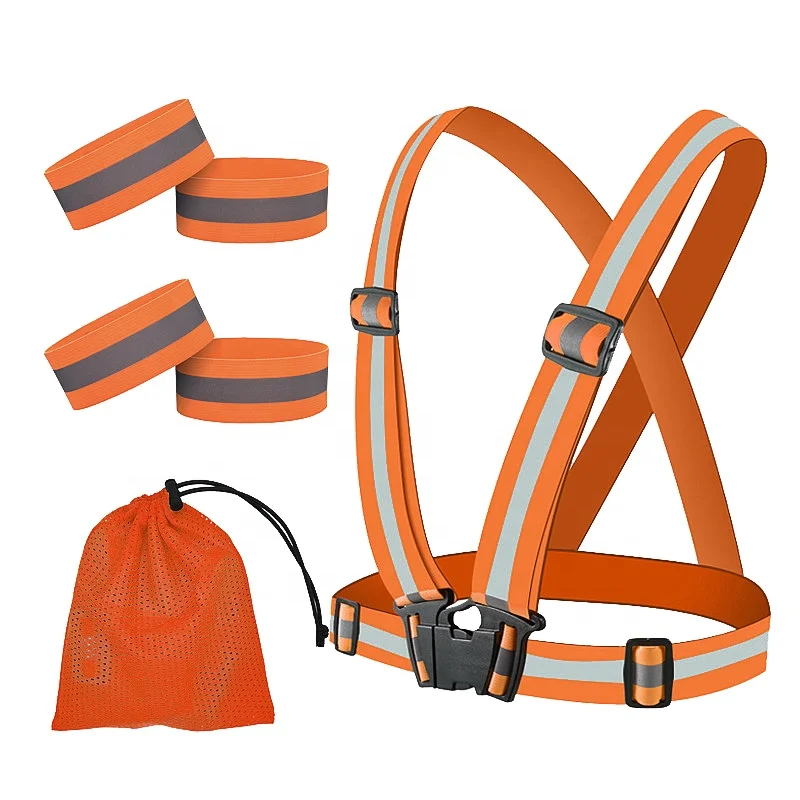 High Visibility Adjustable Safety Belt Reflective Sash Vest