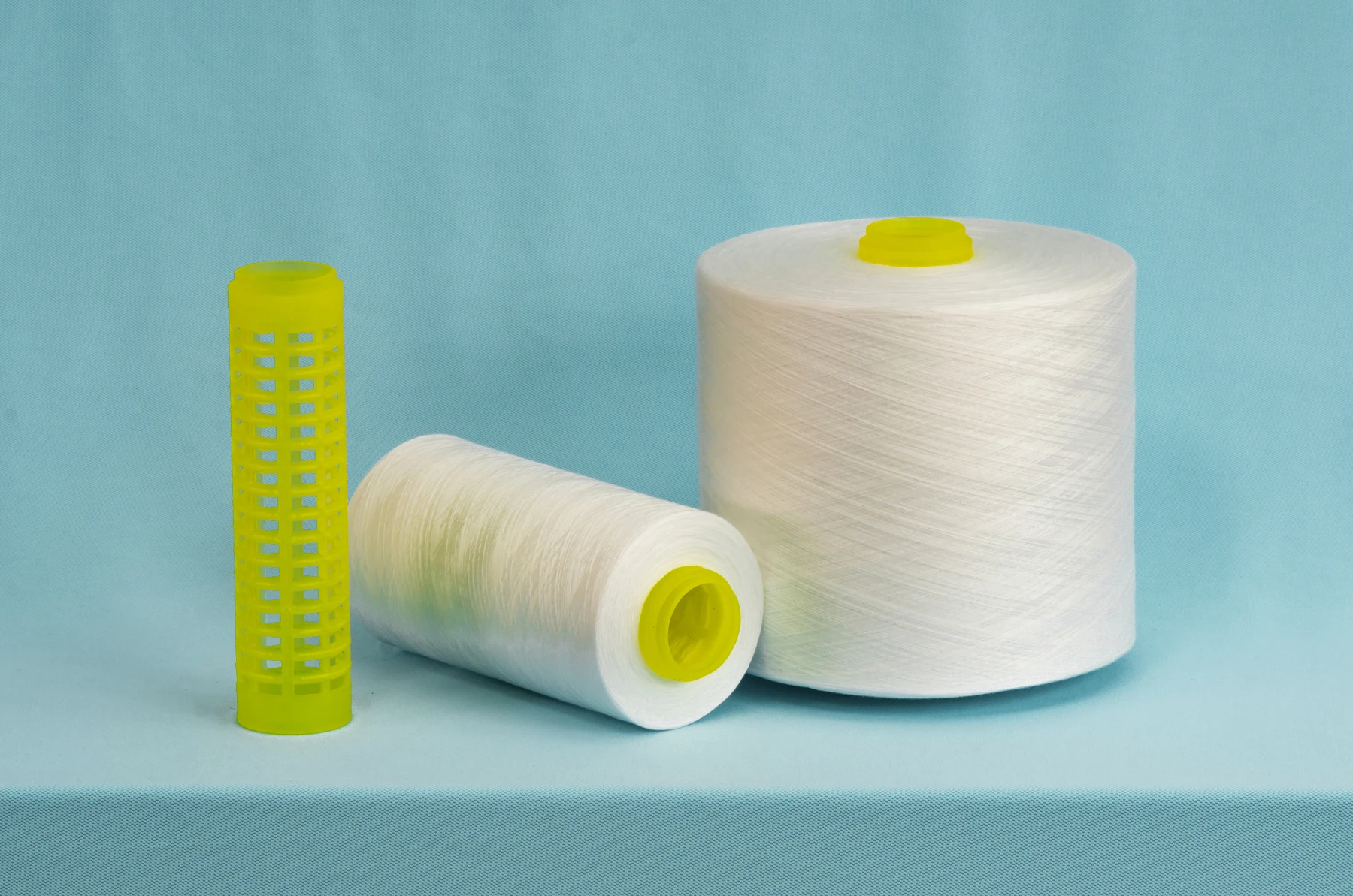 100% polyester industrial sewing thread raw white