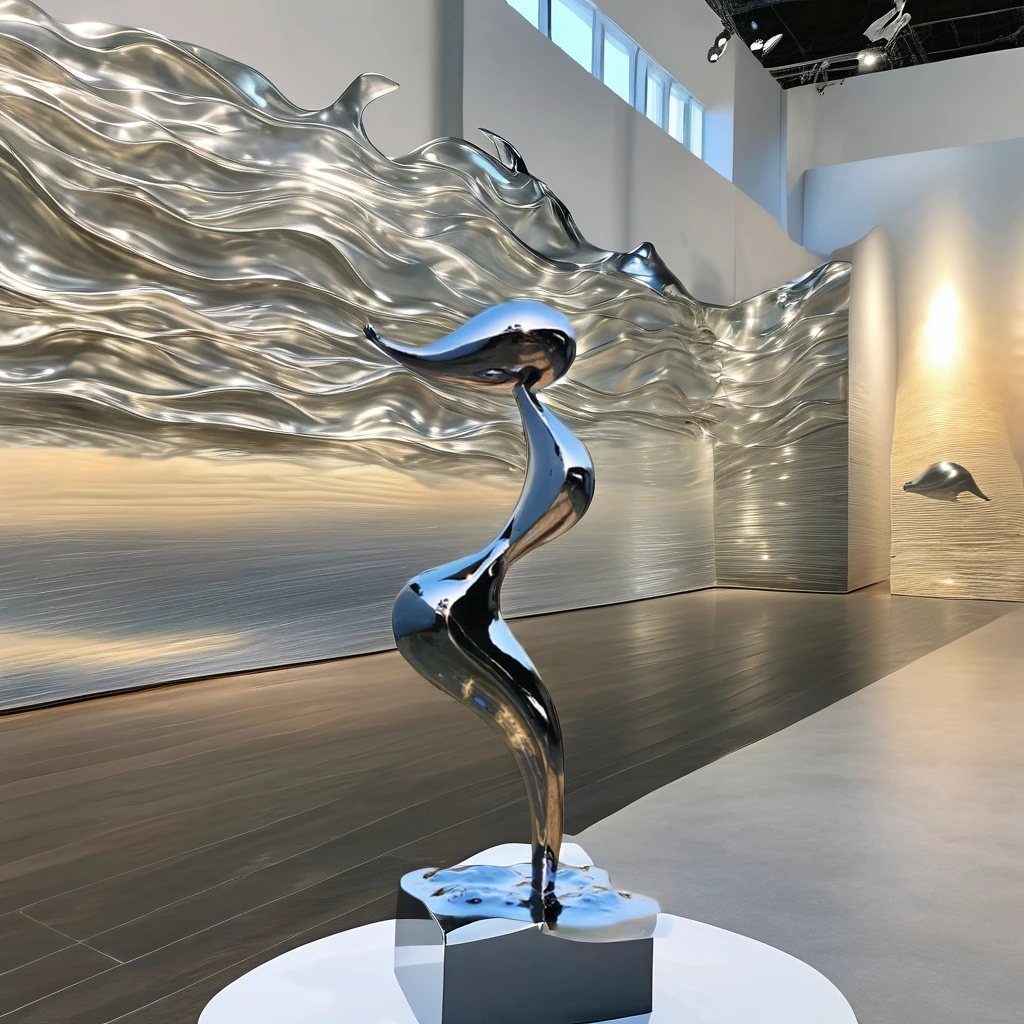 Полированная металлическая скульптура из нержавеющей стали, украшение дома, ковка, ремесло