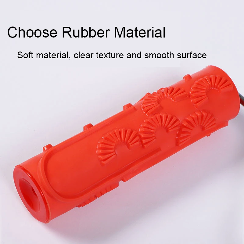 Hot selling rubber decorative roller art embossing tools source manufacturer multi-specification optional Customizable texture