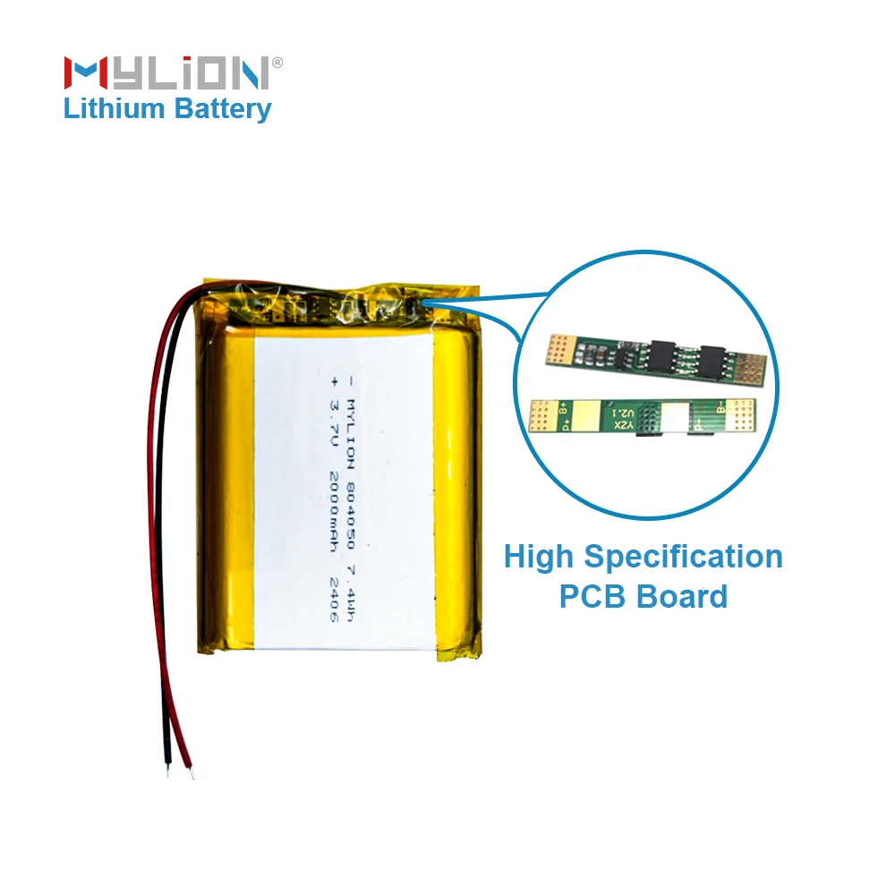 Certified Quality 804050 2000mah Rechargeable Portable Lithium For Electronic Gps Tracker