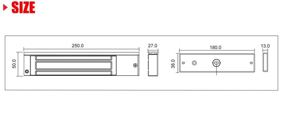 Made in China Electromagnetic EM electric Magnet Lock for single wood / glass / metal / fireproof door