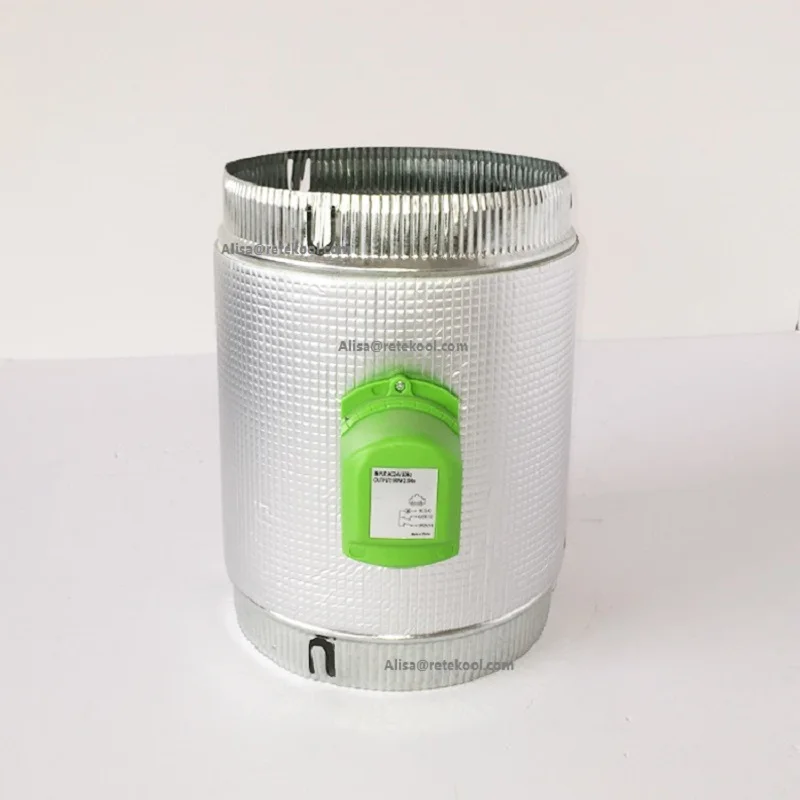 Factory Hvac Galvanised Steel Circular Automatic Round Electric Motorized Air Duct Volume Control Barrel Damper with 240v Motor
