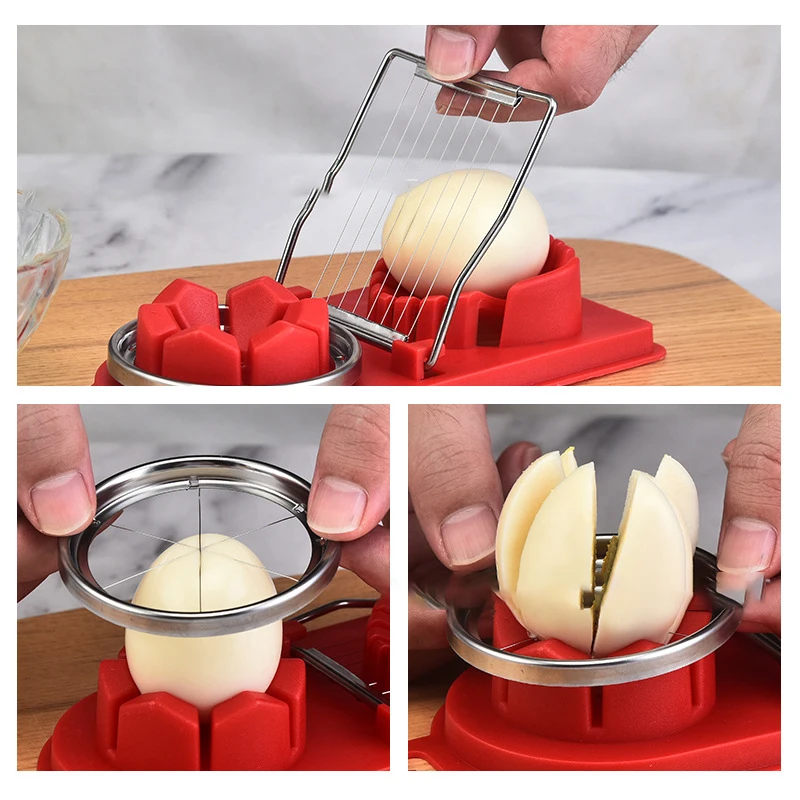 Mew Arrival Multifunctional Egg Cutter Stainless Steel Egg Slicer Cutter Mold Flower-Shape Luncheon Meat Cutter Kitchen Gadgets