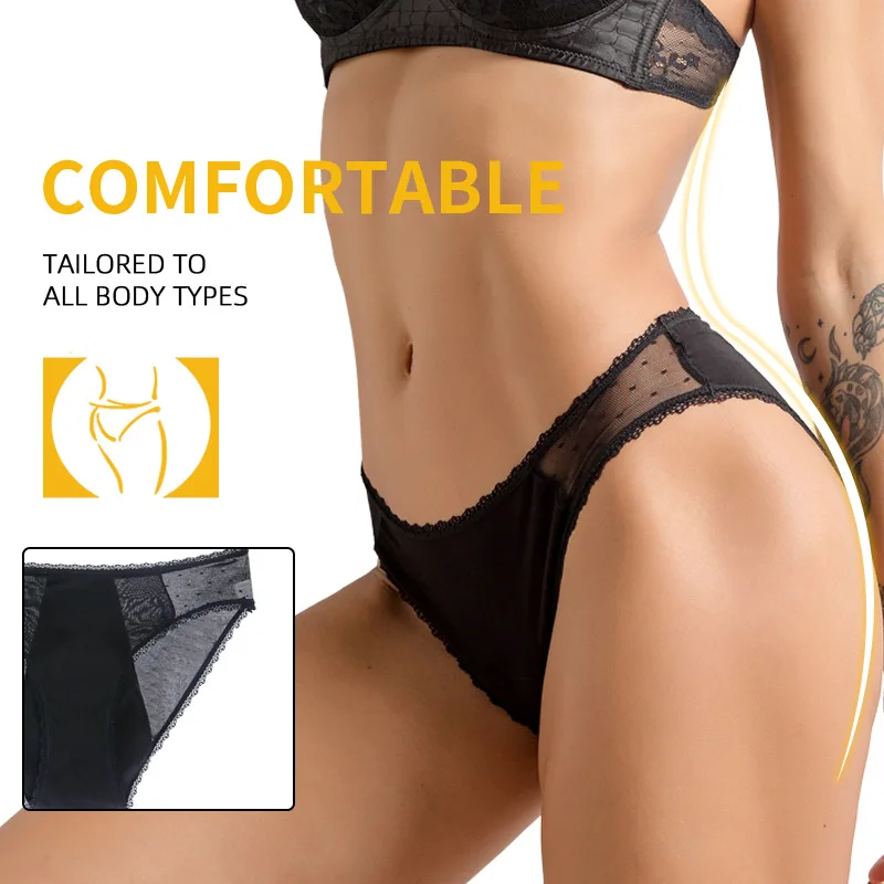 Wholesale 4 Layers Low Waist High Absorb Seamless Women Leak Proof Teen Panties Menstrual Thong Underwear Girls Period Panties