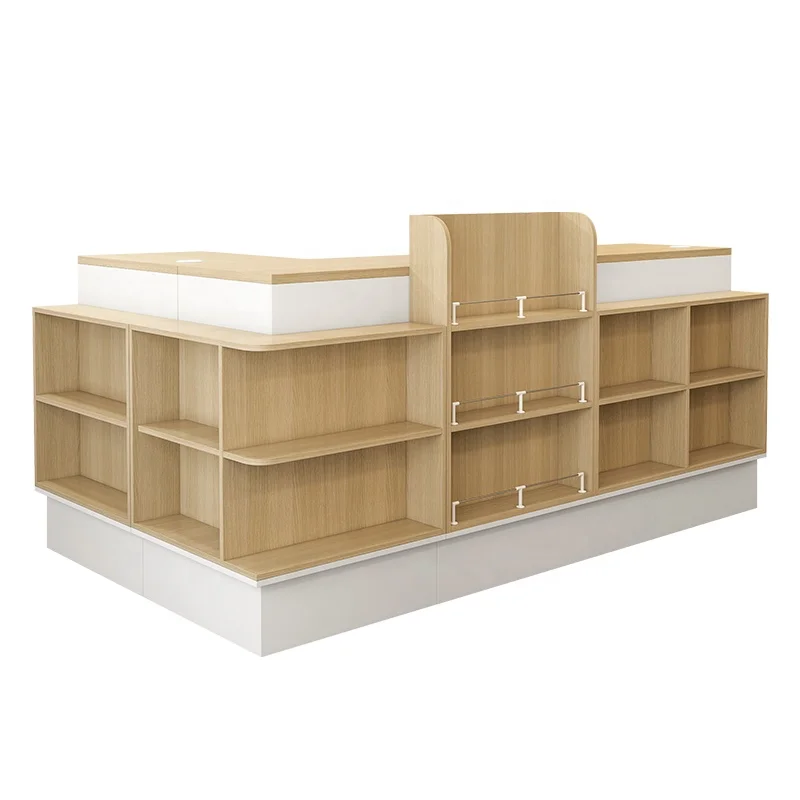 Pharmacy checkout Counter Grocery Stores Cashier. Counter with display Case