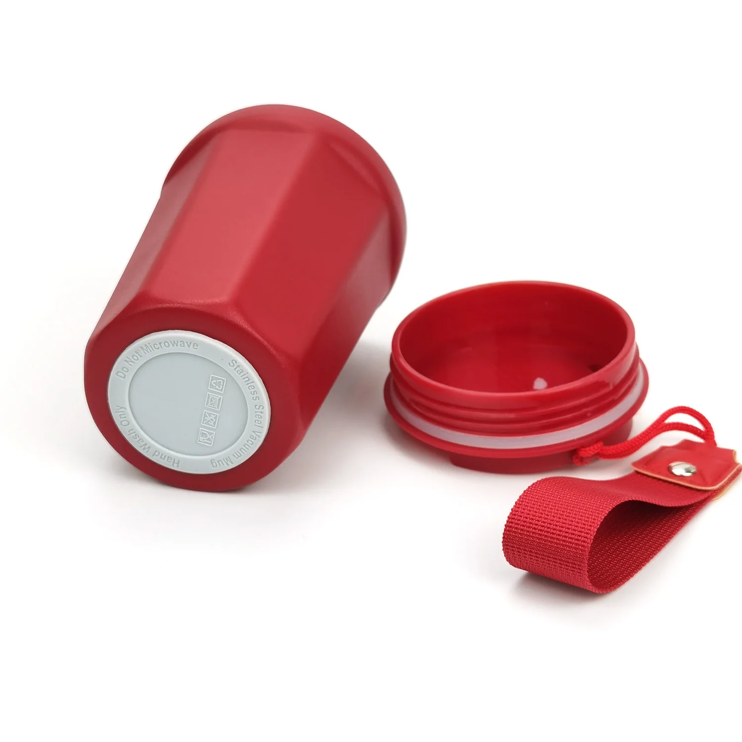 Wholesale 390ml Portable Coffee Mugs Sublimation Blank Car Travel Insulated Cups With Leakproof Lid and Lanyard Vaso Termico