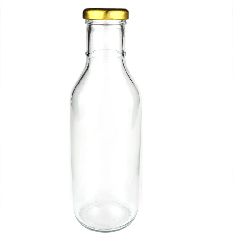 16 oz clear bbq sauce glass stout bottle