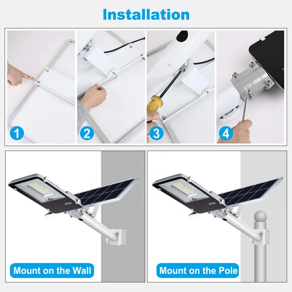 High Quality Street Light With Motion Sensor Lithium Battery Solar Lamp JD