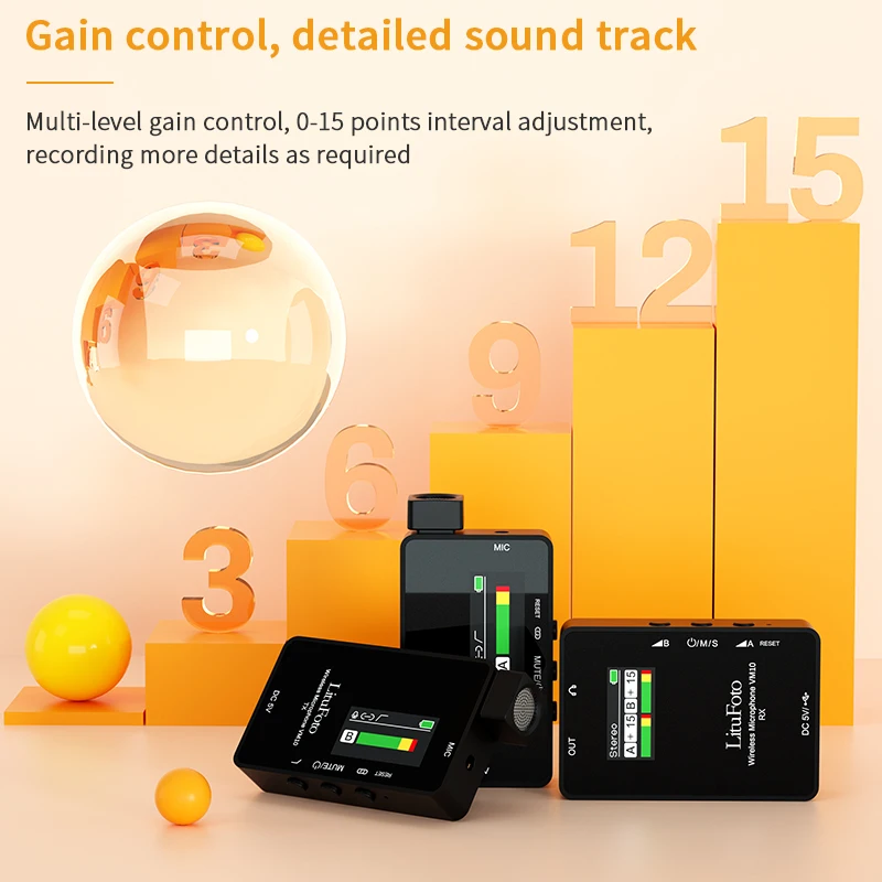 2.4G Wireless Lavalier Microphone Noise Cancelling Microphone Kit 2 Transmitters with 1 Receiver for Live Camera Phone Recording