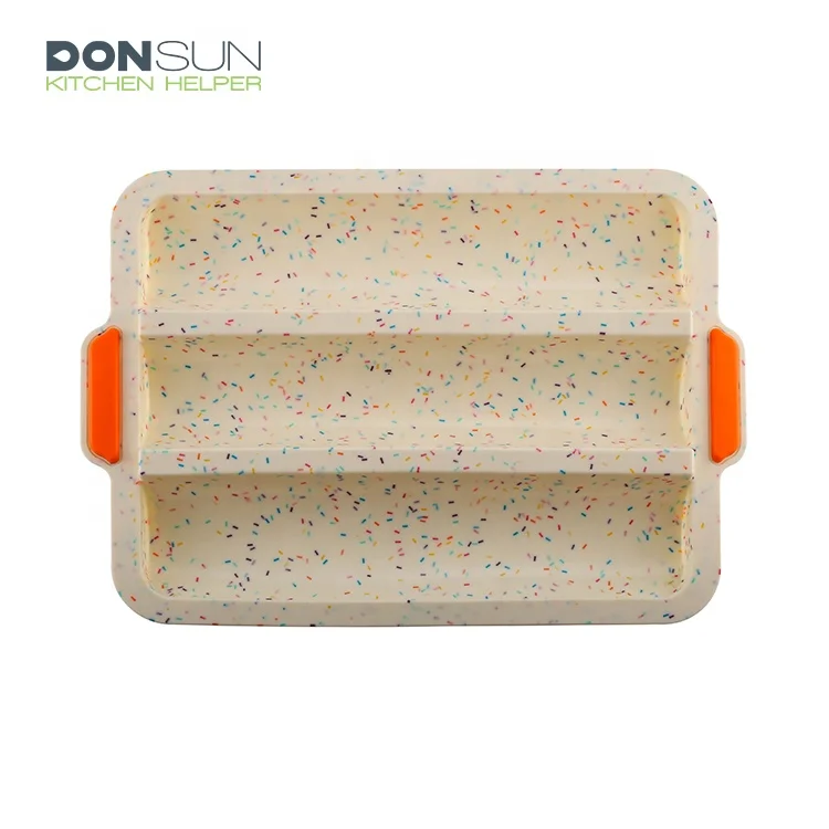 3 Loaf Non-stick silicone french bread baking pans Silicone Baguette Pan
