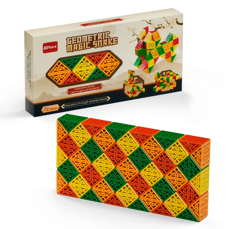 Classic Toys 24 36 48 72 Wedges Hollow Rainbow Magic Ruler Folding Snake Puzzle Cube Toys For Kids