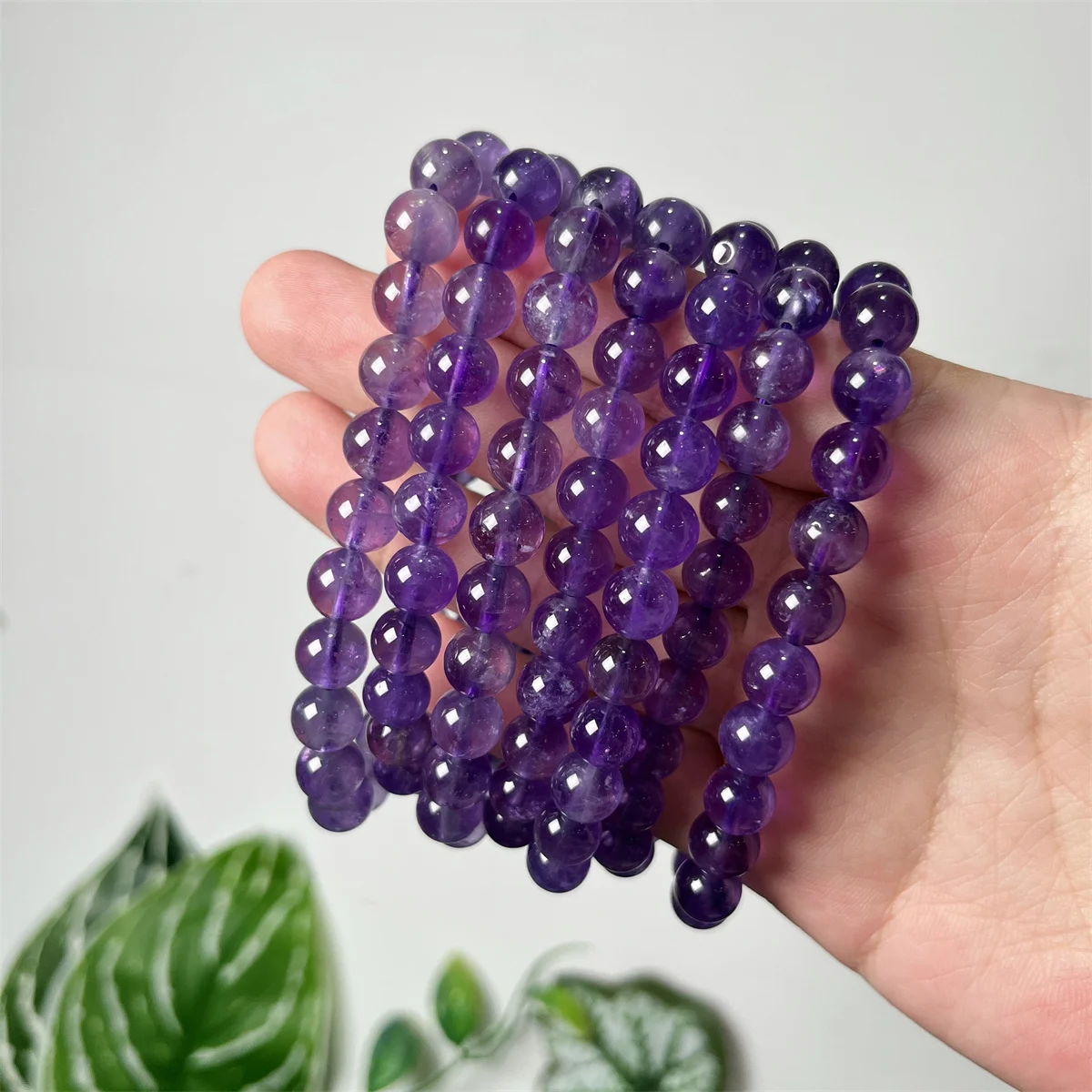 Unique 8mm Double Layer Crystal Rope Bracelet Bohemia Sandy Beach Crystal Gemstone Bead Bracelet