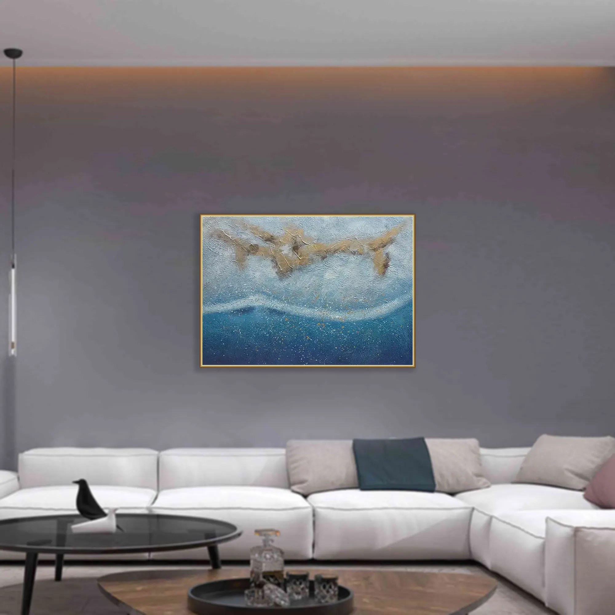Enhance Space with 3D Textured Abstract Paintings, Gold Foil Canvas Art, and Hand-Painted Landscape Oil Paintings