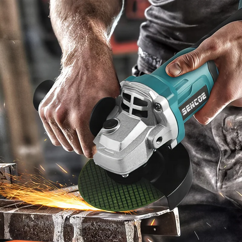 21v electric brushless angle grinder cordless portable metal concrete cutter machine 100mm 125mm battery power wireless grinder