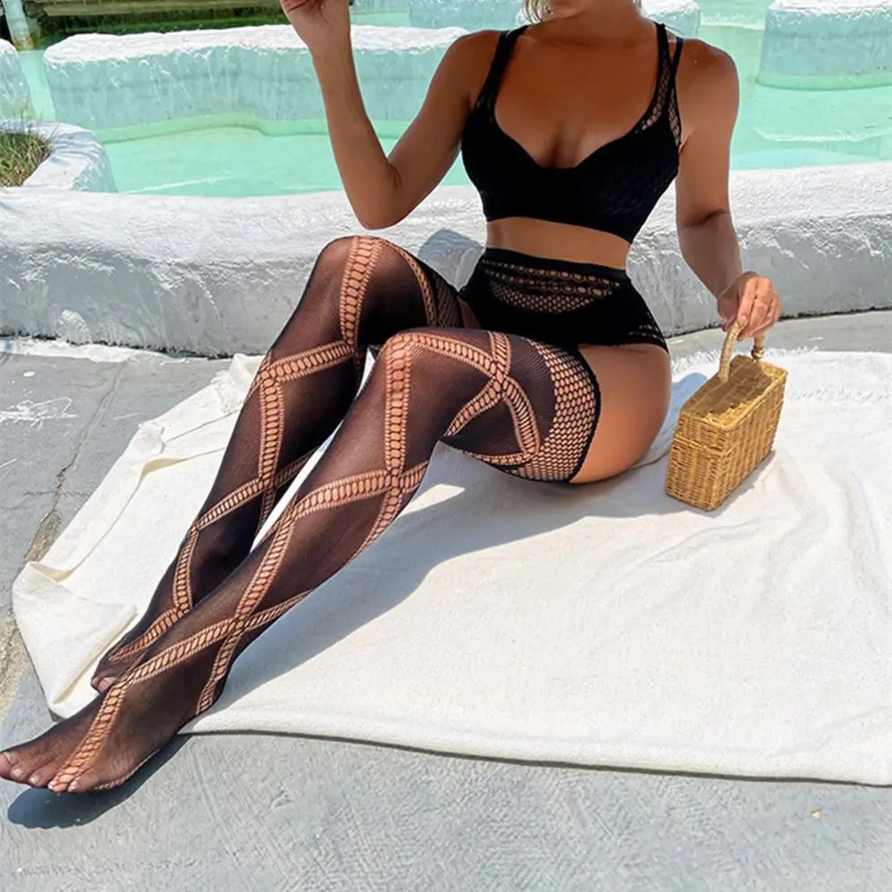 Wholesale OEM&ODM  Sexy Lingerie Sensual Exotic Apparel Hollow Out Fishnet Bodystocking