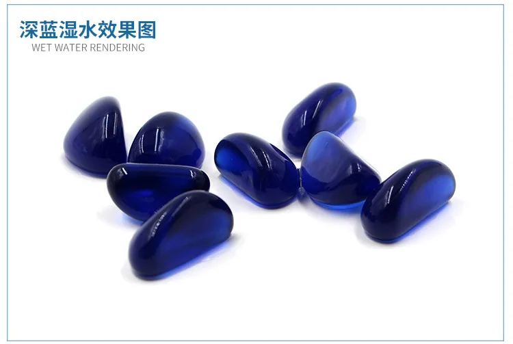 25kgs/bag Blue Glass Gravel Stone Green Colored Glaze Rock Aquarium Fish Tank Decor Natural Quartz Stones and Crystals