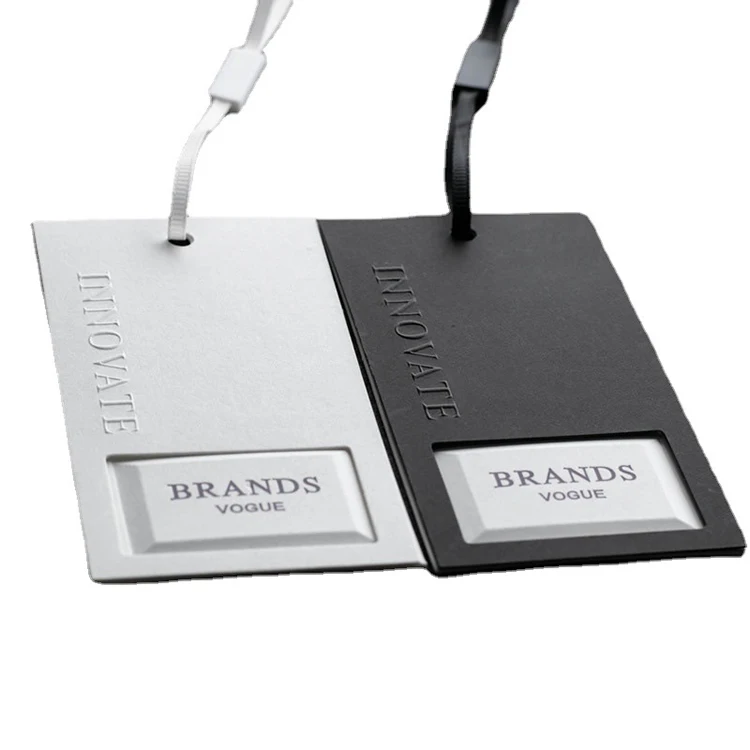 Wholesale  Kraft Paper Hang Tags Clothing Customized Hang Tag Design With Logo For Garment and Shoes