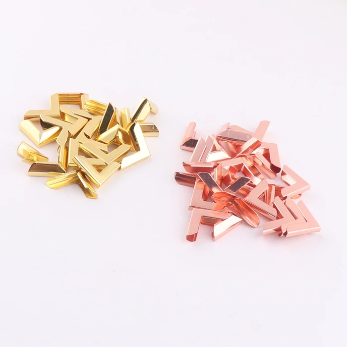 Золотой 20 мм маленький металлический блокнот декоративный Угловой протектор для альбома меню