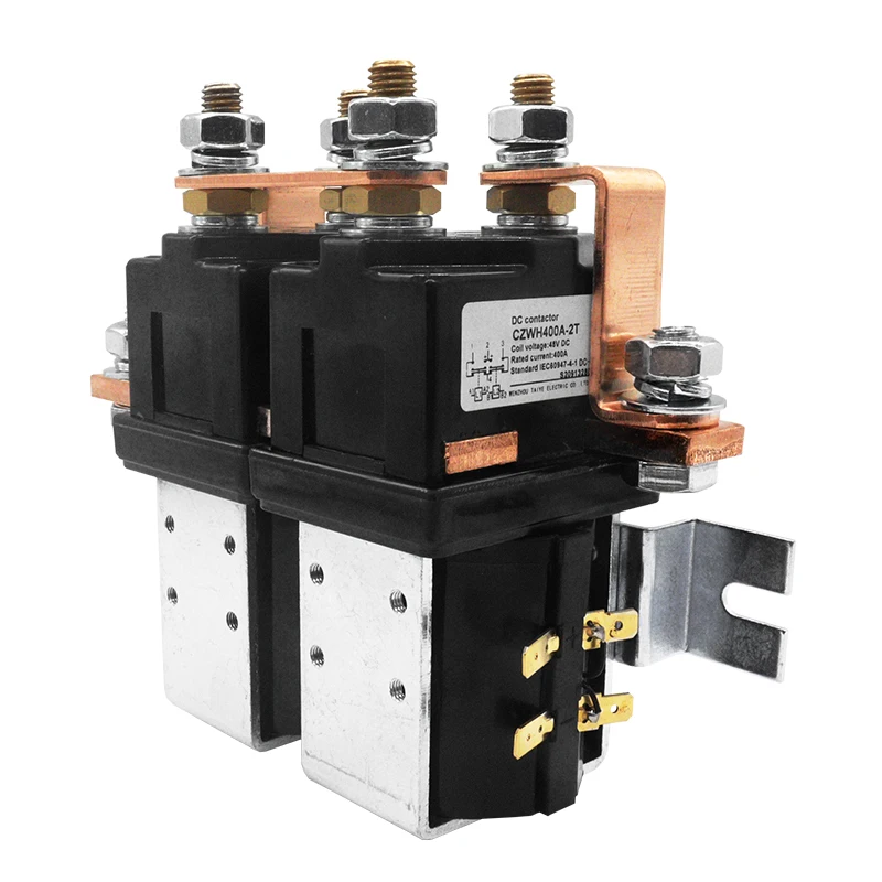 SW202 DC Contactor 12V 24V 36V 48V for Motor Forklift Handling Drawing Vehicle Car CZWH400A-2T