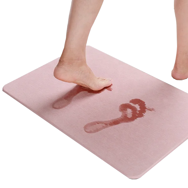 Double-sided sanding Quick water abosrbing diatomite bath mat