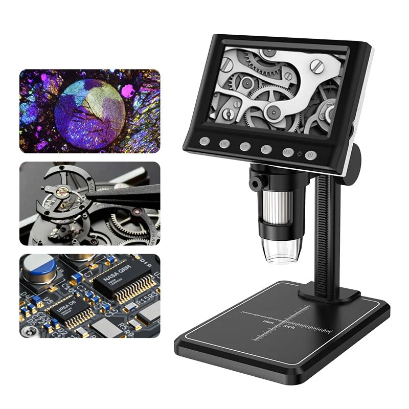 Digital USB Microscope 1000X Magnification 4.3 inch Handheld Inspection Camera Skin Microscopio Magnifier LED Light OEM