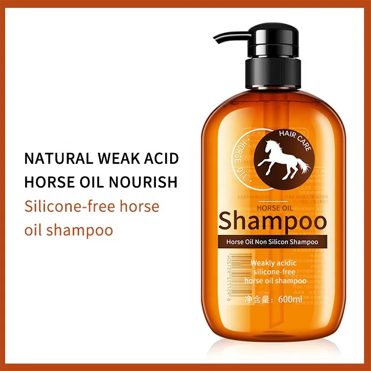 
OEM ODM Private Label Hair Shampoo Horse Oil Hair Shampoo Without Silicone Oil Nourishing Scalp Care Shampoo 