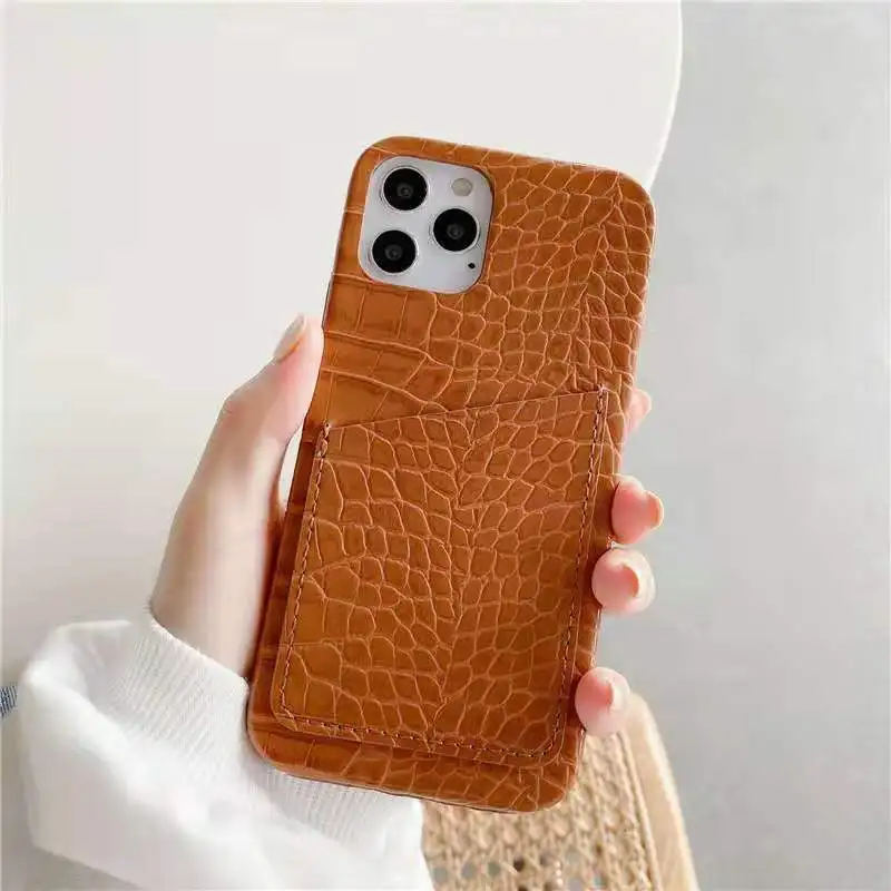 luxury crocodile skin style silicone with card wallet function phone case for iphone 11 12 13 14 plus/pro/pro max