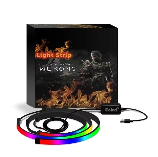 PC sync backlight for monitor ambient Gaming room RGBIC adaptive screen smart LED backlight strip on PC portable accecories