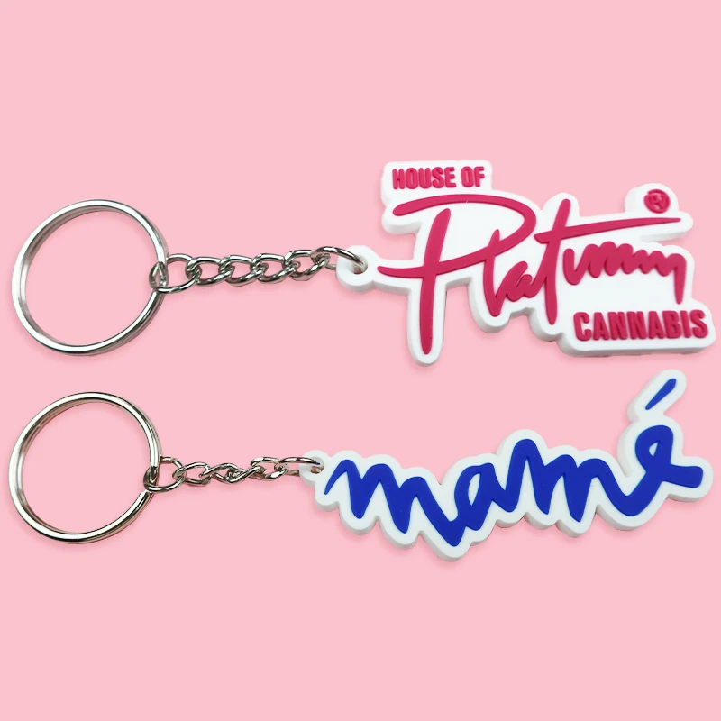 Personalized key chain custom logo silicone keychain pvc key ring rubber key chains