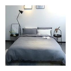 Luxury Waffle Bed Sheets Bamboo Cotton Bedsheets Duvet Cover Bedding Set